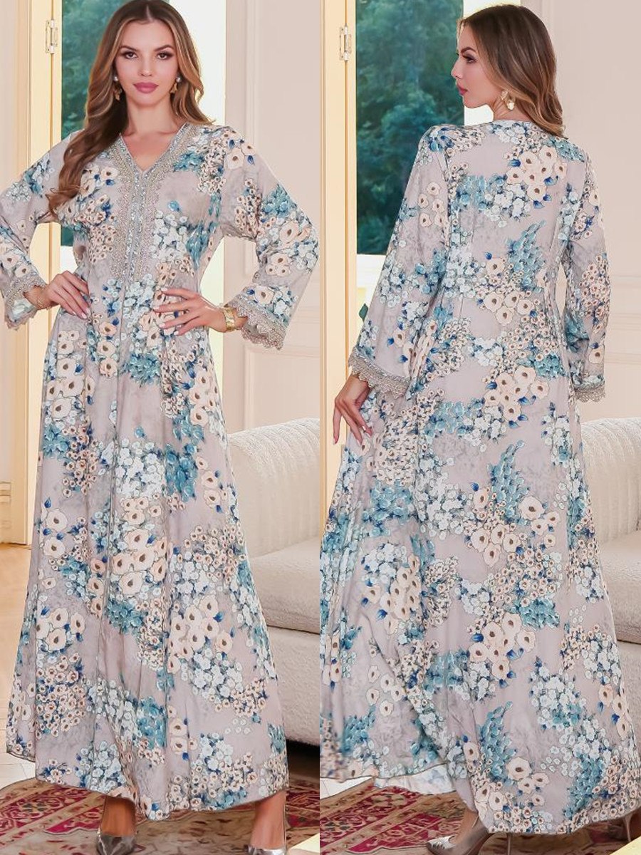 Muslim Women Dubai Abaya luxur - đánh giá và giá Embroidery Kebaya