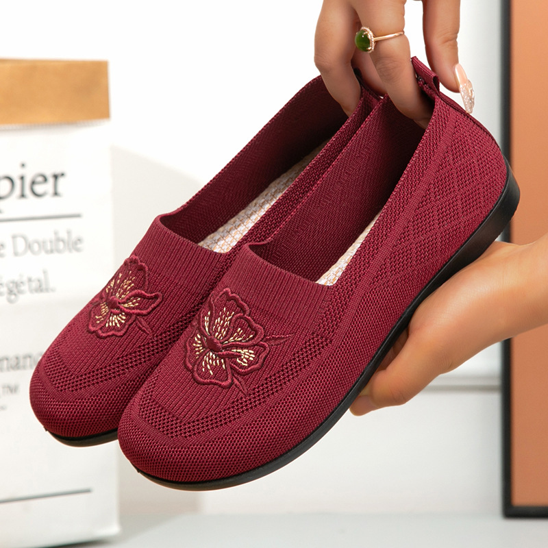 Women Knit Slip On Loafers Flo - đánh giá và giá Embroidery Garments