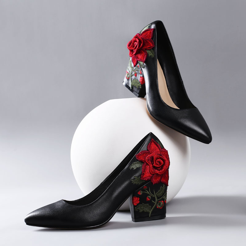Fashion Yarn Embroidery Red Ro - đánh giá và giá Embroidery Rose
