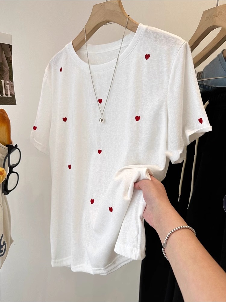 plus Size 240 Pounds Love Embr - đánh giá và giá Embroidery Cotton Shirt