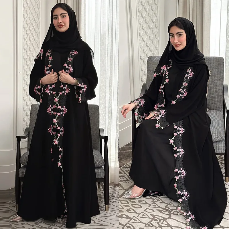 Black Embroidery Kimono Jalabi - đánh giá và giá Embroidery Kebaya