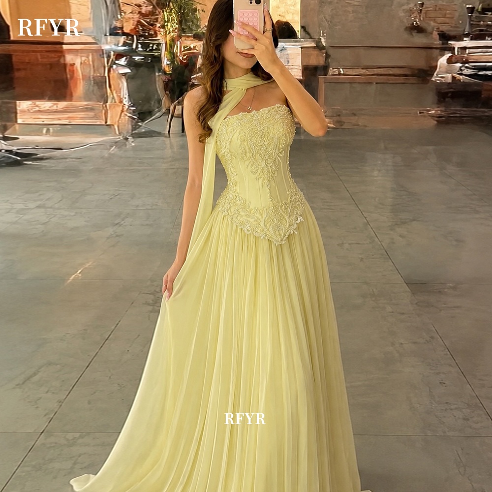 RFYR Yellow Prom Dress with La - đánh giá và giá Embroidery Yellow Dress