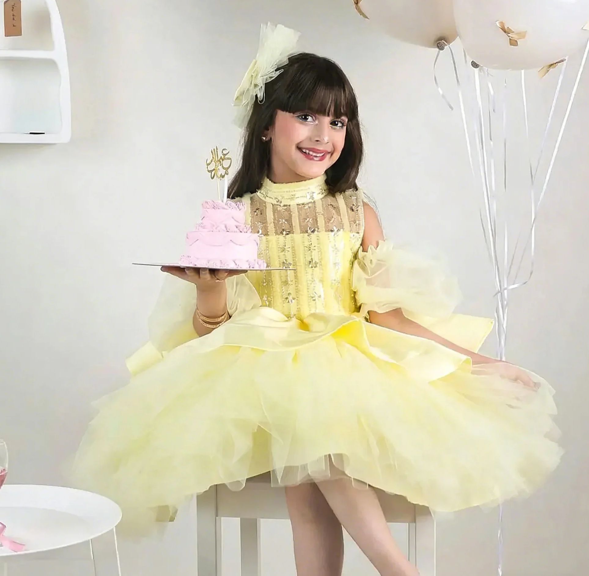 Yellow Flower Girl Dresses for - đánh giá và giá Embroidery Yellow Dress