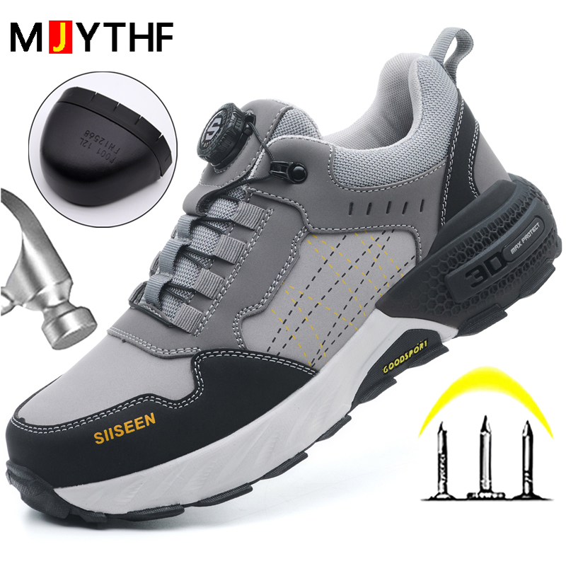 Black Leather Safety Shoes Sec - đánh giá và giá Embroidery Garments