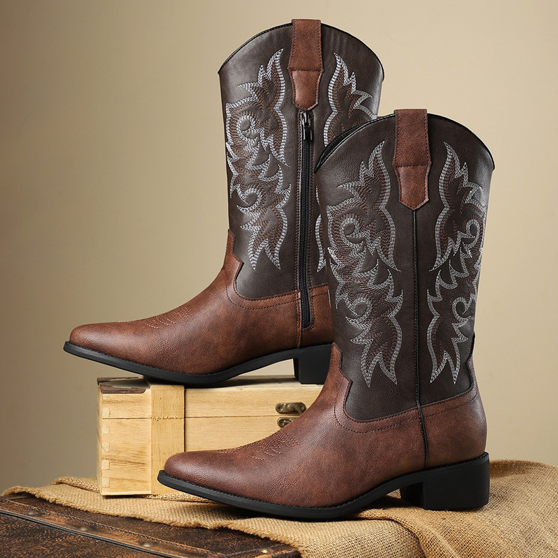 NEW Men High Boots Embroidery  - đánh giá và giá Embroidery Garments