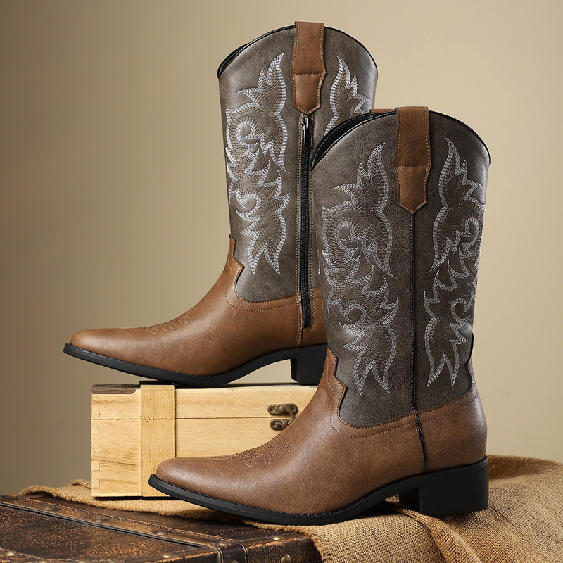 NEW Men High Boots Embroidery  - đánh giá và giá Embroidery Garments