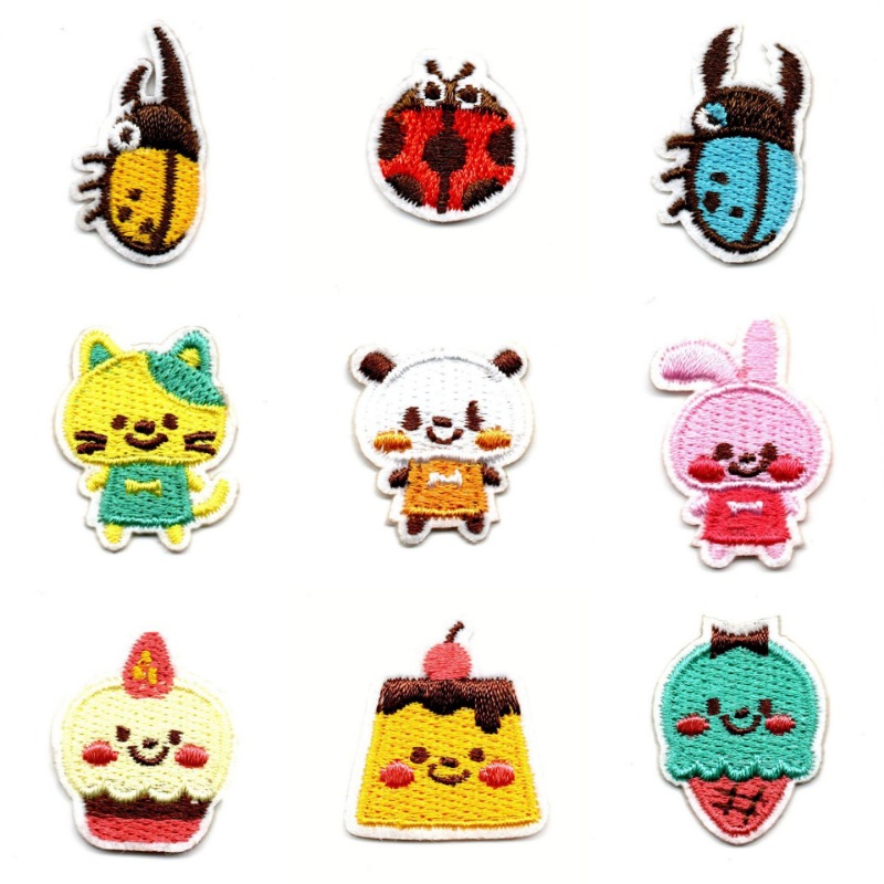 50pcs/Lot Stick-on Anime Embro - đánh giá và giá Embroidery Lady Bug